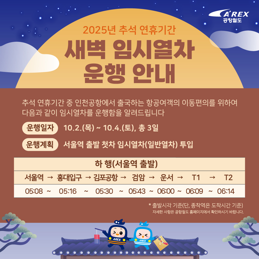 공항철도, 추석 연휴 첫차 시각 앞당겨 운행 < 산업 < 뉴스 < 기사본문 - 한국철도일보
